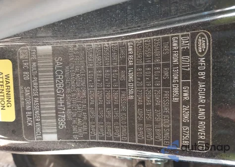 2017 Land Rover Discovery Sport Hse from USA, damaged, VIN SALCR2BG7HH717395